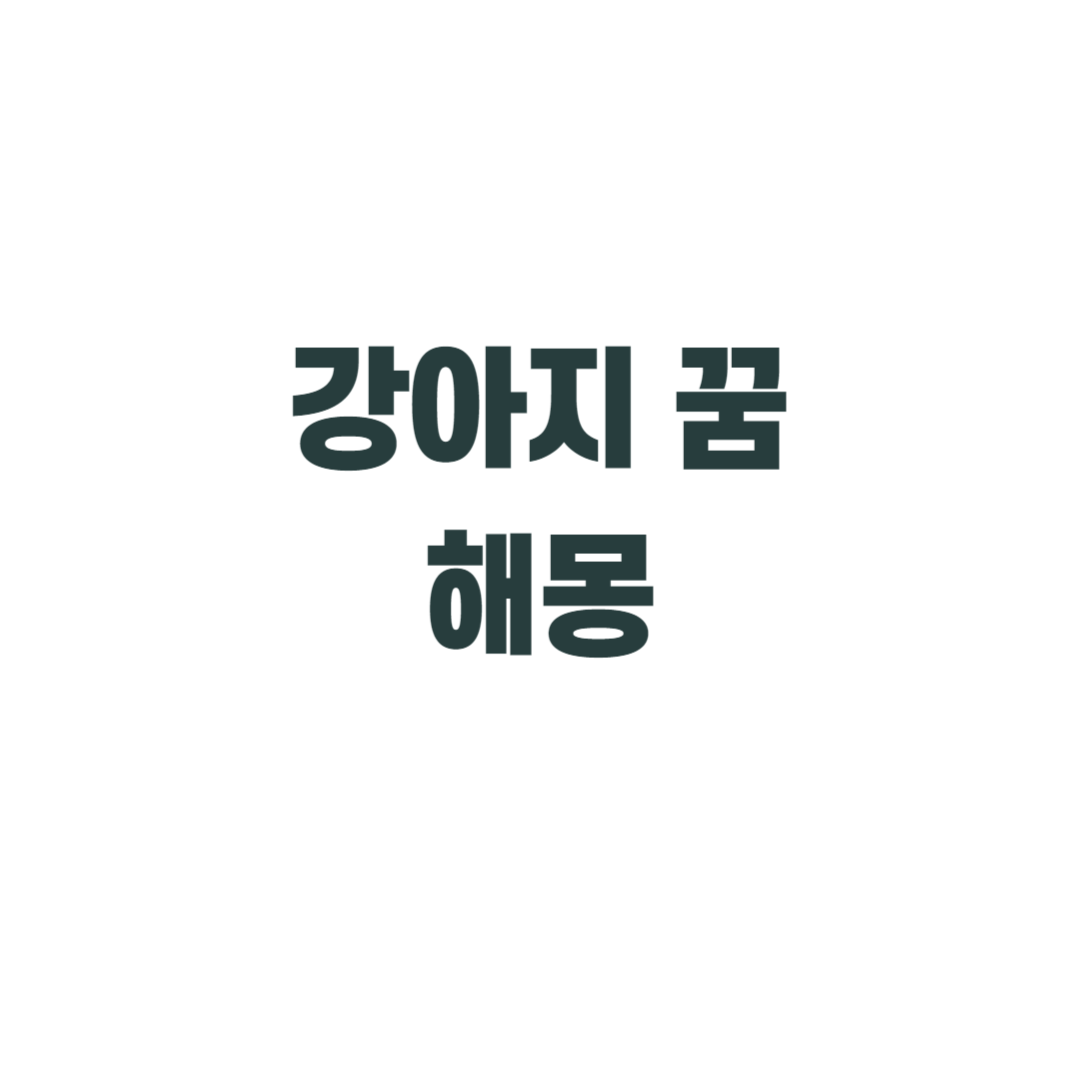 강아지꿈